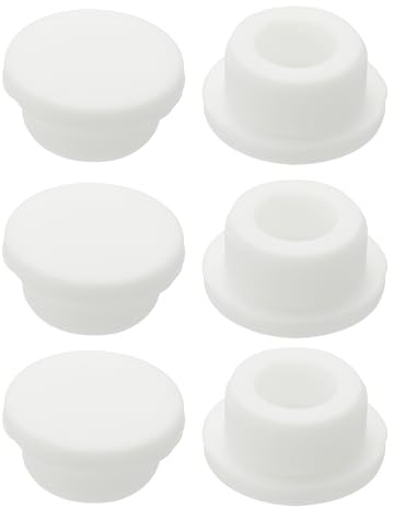 sourcing map 6 anillos de desbordamiento para fregadero, cubierta universal de desagüe de desbordamiento para fregadero, tapa de silicona para inserto en el agujero, tapas redondas para baño, cocina