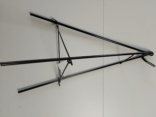 Kranzständer Schwarz Lackiert, 55 cm, Metall Gestell für Trauerkränze und Blumenarrangements