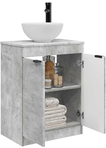 vidaXL Badkamermeubel met Wasbak Betongrijs 54 x 35 x 83 cm