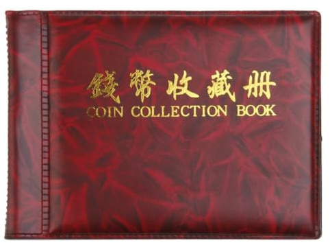 Toyvian Album et 60 Pochettes en PU de Pièces de Monnaie Rouge de Collection 10 Pages pour Ranger et Exposer Facilement Badges et Capsules