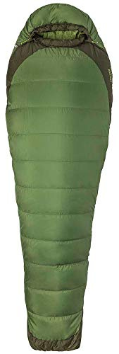 Marmot Trestles Elite Eco 30 Long, Mumienschlafsack, leichter Sommer Schlafsack, ideal zum Camping und Trekking, Vine Green/Forest Night, LZ