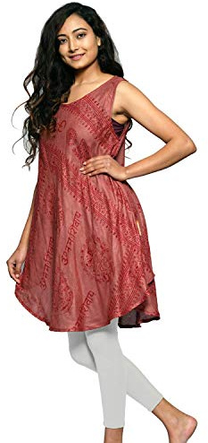 Simandra Kleid Om - leichtes Sommerkleid - ärmelloses Ethno Kleid aus feiner Baumwolle