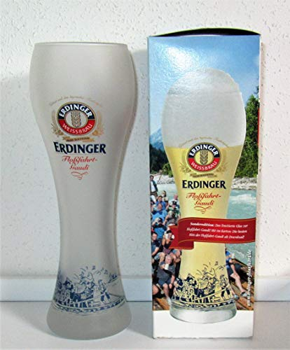 Erdinger / Gläser/Weißbierglas/weiß satiniert/Floßfahrt-Gaudi / 2016/1 x 0,5 Liter