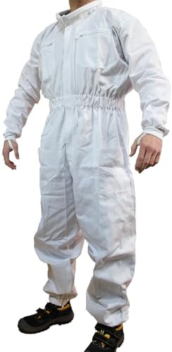 Qualitäts Imkeranzug, Imkeroverall mit Wulstkragen zur Anbringung eines Imkerschleiers - Größe 128 bis 4XL, geprüft und zertifiziert (Gr. M)