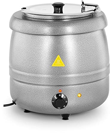 Royal Catering RCST-9405 Soupi?re Électrique Professionnelle Pro (400 W, 10 l, 35-80 °C, Argent, Acier & Acier inoxydable)