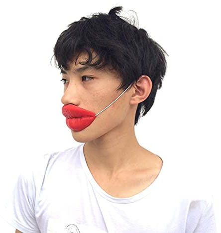 Generic 2 Stück Lustige Rote Wurstlippen Spielzeug Geschenk für Halloween Tanzpartys Weiche Latex-Lippen für Spaß Fotoshootings Comedy-Auftritte