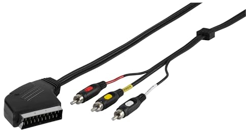 Vivanco Cable adaptador Scart 3 x RCA Composite Audio Video IN/OUT (5 m)