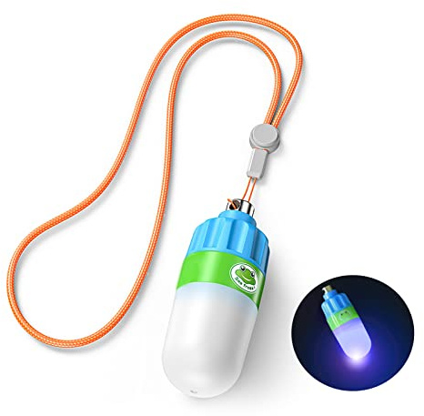 Sea frogs Luce di segnalazione per esterni, luce stroboscopica subacquea per immersioni notturne, luce LED lampeggiante di sicurezza Firefly SOS luce subacquea (blu)