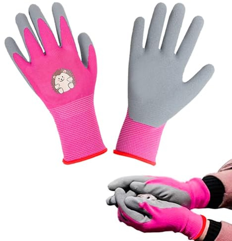 KARELLS Guantes de Jardinería para Niños, Guantes Jardineria, Guantes de Trabajo en el Jardín, Guantes Trabajo, para Niños para niños de 3 a 5 años,para Actividades de Jardinería