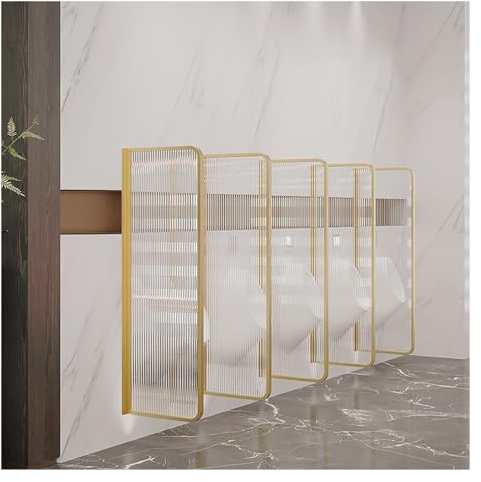 Urinal-trennwand Für Öffentliche Toiletten,Wandmontierter Urinal-Sichtschutz Für Männer,Edelstahlrahmen Und Durchscheinender Raumteiler Aus Glas,Glasscheiben,Für Bad/Hotel,1pcs/2pcs/3pcs4pcs (Color :