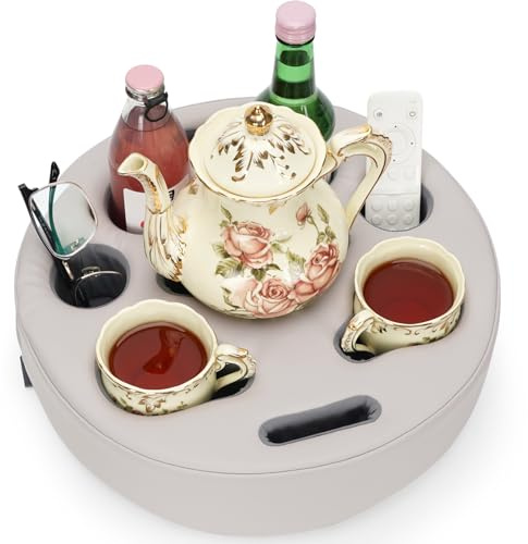 Couch-Becherhalter-Kissen, gemütliches Glas-Kissen, Couch-Caddy für Getränke, Snacks, Fernbedienung, Handys, Tablets. Hält Getränke Stehen und verhindert Verschütten für Auto, Park (Cloud)