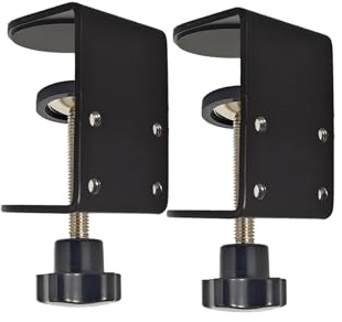 Jhanw Kleine C-Klemmen 5,1 cm mit 4 kleinen Löchern auf der Rückseite, 2er-Set verstellbare Tisch-C-Klemme für den Bereich 1 cm~5,1 cm, vielseitige Klemme für Bremse, Teilemontage, Befestigung