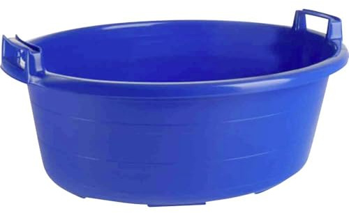 Behälter oval 75 cm/60 Liter blau mit erhöhten Griffen