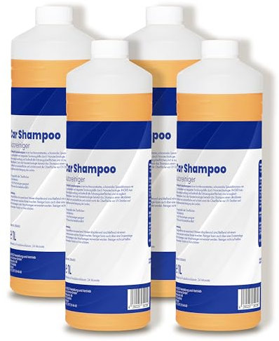 Mr. Perfect – Autoshampoo Konzentrat in praktischer 4x1L Flasche | Autoshampoo für Hochdruckreiniger und Waschanlagen | Autoreiniger mit Abperleffekt