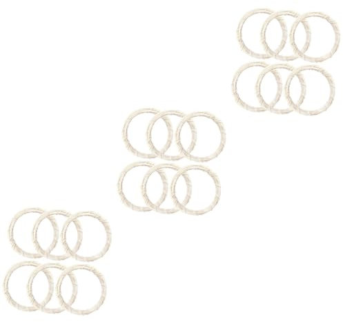 IMIKEYA 18 STK weißer Rebenkranz Hochzeitskranz Ring Kranzring aus Rattan Girlande Halloween Dekoration Halloween Decoration rattanstäbchen Rahmen DIY Kranz Zubehör Kranzreifen aus Rattan