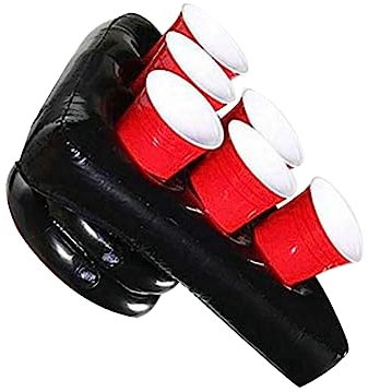 VICASKY Aufblasbarer PVC Bierhut Als Spieltablett Dreieckig Luftgefüllt Cartoon Design Partyspiel Für Kinder Und Familienfeiern