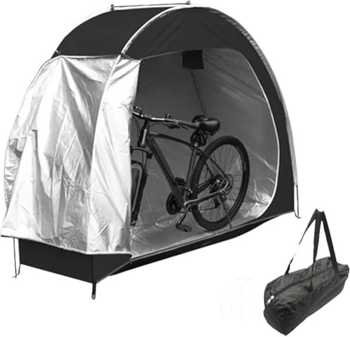 DFANCE Bike Shed Bike Tent Rain Bike Cover with Window Inner Pocket Easy Assembly Outdoor Bike Storage for Garden Shed 76.8x64.2x31.5in