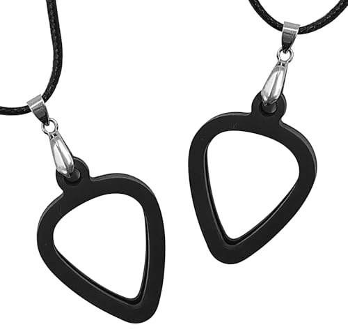 Musiin Gitarren-Plektrenhalter, kompatibel mit Fender Dunlop D'Addario Standard Plektren, doppelseitiges Universaldesign, einfacher Zugriff für alle Stile, 2er-Pack (Standard)