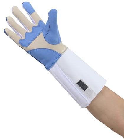 LXRHLIKG Fechthandschuh, Fechttrainingshandschuhe für Florett, Degen und Säbel, Fecht-trainingsausrüstung, Rutschfester Nylon-Fechthandschuh mit PU-Handflächenverstärkung – Rechte Hand(XS)