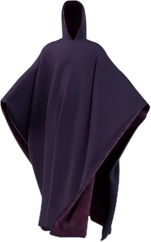 HDSDVNON Sweat À Capuche Unisexe avec Capuche Ajustable, Cape De Détente Surdimensionnée en Polaire for L'intérieur Et L'extérieur(Purple)