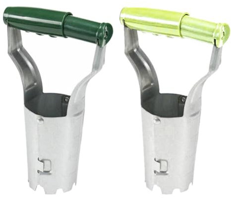 Lonrtesw Attrezzi da Giardino Piantatrice di Bulbi, Trapiantatrice Strumento per Fioriera di Bulbi, Rilascio Automatico del Terreno per Scavare e Riempire I Buchi del Giardino