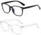 OUDQFCJ 2 Pack Gafas Luz Azul, Marco Redondo de Calidad, Ligero y Cómodo, Gafas Sin Graduar con Filtro de Luz Azul para Mujer y Hombre, Gafas para Ordenador y Lectura