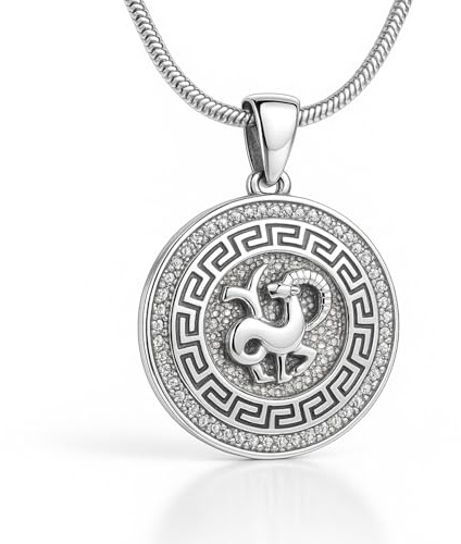LillyMarie Damen Halskette Sternzeichen Silber 925 mit Zirkonia