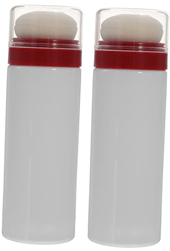 PartyKindom 2 Stück-pack Babypuder Puffbox aus Pp mit Weichem Puderquaste Tropfsicher und Feuchtigkeitsschützend für Reisen und Babypflege Unterwegs Weiß Zufällige Farbe