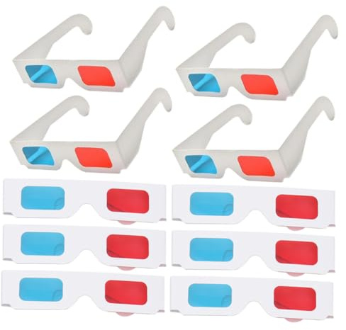 GALPADA 10pezzi Occhiali Anaglifici Rosso Blu Leggeri e Resistenti Per Visione Film Giochi e Teatro Accessorio Portatile Per Casa e Eventi