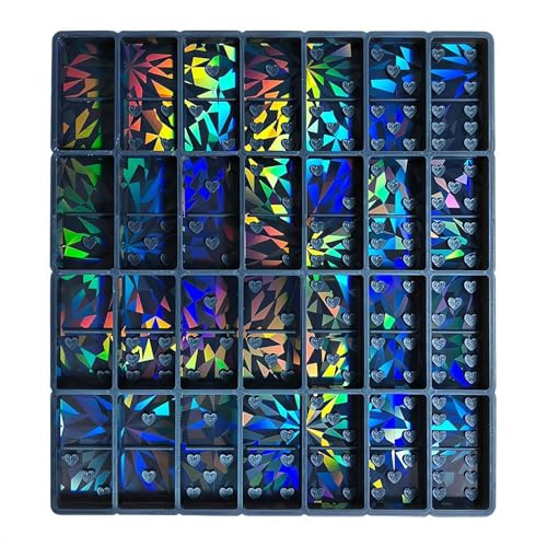 Holografische Schokoladenformen, Harz-Silikon, Schokoladenriegel, tief, leicht zu lösen, dicke Form, tiefe Schokoladenform für wiederverwendbar, DIY-Backwachs, Geschenk für Weihnachten
