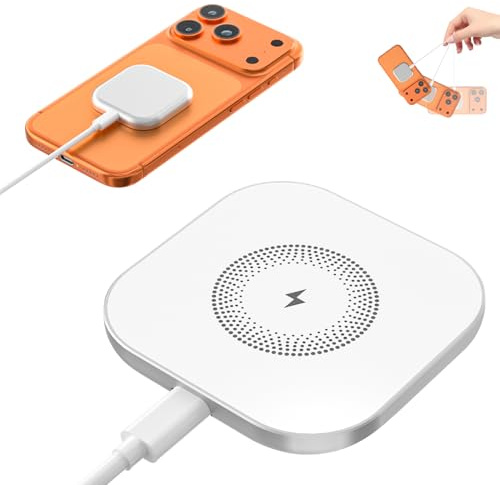 Magnetic Wireless Charger, Fast Apple Mag-Safe Charger for iPhone 17/16/15/14/13/12 Series, Wireless Magnet Mag Safe Charging Pad for AirPods 3/2/Pro, Strong Magnetic Charging Pad