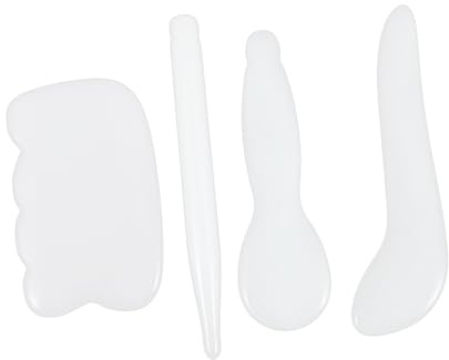 VICASKY 4 Stück Gua Sha Massagegerät Aus Verschleißfestem Material Mit Ergonomischem Massagebrett Für Gesicht Körper Hautpflege Und Entspannung Geschenk
