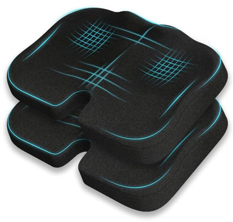 Chicvault Stadium Seat Cushion, Extra Thick 50D High-Density Bleacher Cushion with Carry Handle, Non-Slip Water-Resistant Stadium Cushions for Bleachers & Outdoor Events(2-Pack)