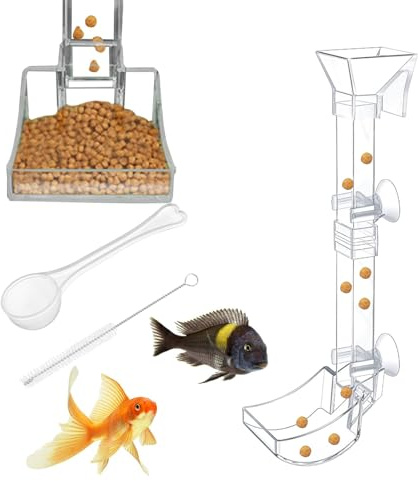 Tubo de alimentación de Peces, Kit de de Acuario, Bandeja de alimentación de camarones con, Accesorio de Tubo Duradero, fácil de Instalar, fiable, Seguro, portátil, Uso Diario