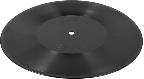 IWOWHERO Decoración de Vinilo Disco en Forma de Disco de Vinilo Negro, Adorno de Pared Creativo y Vintage para Café o Bar Material Plástico Resistente y No Fácil de Romper