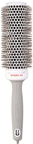 Olivia Garden Rund-Haar-Bürste Ceramic + Ion Speed XL 45/60 mm, langer Bürstenkörper für kürzere Föhnzeiten, antistatische Rundbürste (Ionen Haarbürste) zum Föhnen und Glätten mittellanger Haare
