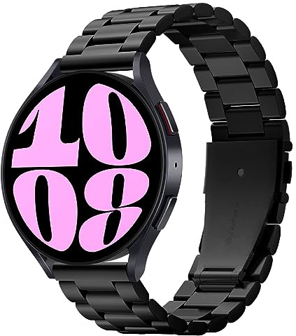 Spigen Modern Fit Armband Kompatibel mit Galaxy Watch 7 40mm/44mm (2024) | FE (2024) | 6/6 Classic | 5/5 Pro | 4/4 Classic | 3 | Active und alle 20mm Smartwatches - Schwarz