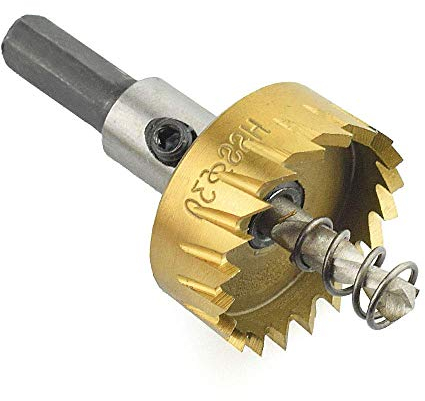 MASO - Sega a tazza da 12-65 mm in titanio HSS, set punta per trapano, strumenti per la rimozione per acciaio, acciaio inox, ferro, rame, ottone, alluminio, fibra di vetro, formica