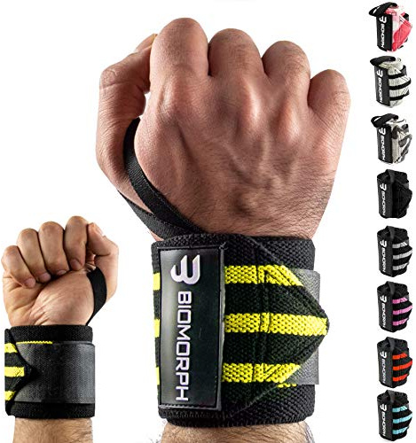 BIOMORPH Profi Handgelenk-Bandagen 54cm für Fitness, Bodybuilding, Kraftsport & Crossfit I Wrist Wraps für Frauen & Männer