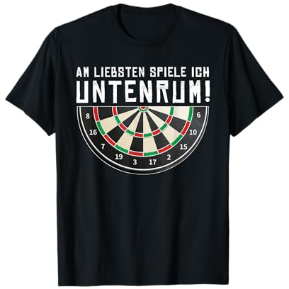 Untenrum Dart Scheibe Darts Dartspieler Kostüm Hemd Outfit T-Shirt