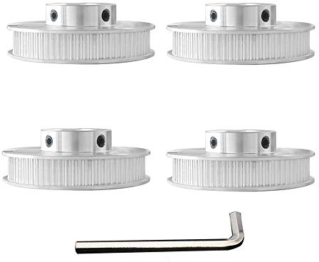 4 Stück 5 mm Bohrung 80T GT2 Riemenscheibe Synchronrad GT2 Zahnriemenscheibe 80 Zähne für Voron 2.4 3D-Drucker 6 mm Breite Riemen