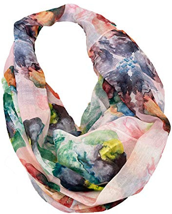 J26 Farbverlauf Blumen Seide Sommer Loop Verlauf Stripes Regenbogen Rainbow Silk Uni Rundschal Schlauchschal Stola Schal leicht