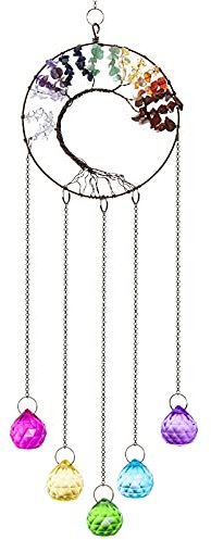 YFCTLM Cazador de Sol Crystal SunCatcher con Colorido Bola de Cristal Prisma Ornamento de la Ventana del Fabricante de Arco Iris Que cuelga la decoración de Ornamento (Color : Colorful)