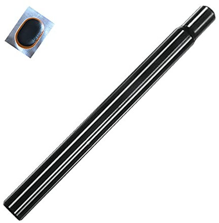 Fahrrad Kerzensattelstütze Sattelstütze Schwarz Stahl Ø 27,2 mm / 300 mm inkl. Schlauchflicken