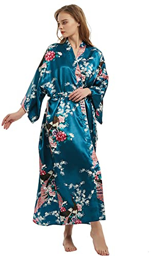 CuteSwan Ladies Kimono Dressing Gowns Floral Kimono Robe Printed Cardigan for Women Wedding Bonding Party Pyjamas