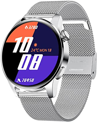 Android Smart Watch for Men Smart Watches for Women Smartwatch with Call Function Call and Text Wristband Bluetooth Calling Play Music Take Pictures Step Counting (silver1)