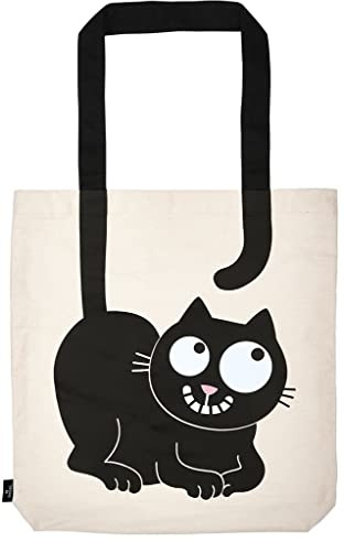 moses. Ed, the Cat Shopper Carry me, Tragetasche aus 100% Baumwolle, Stofftasche für Einkäufe, Büro oder Uni