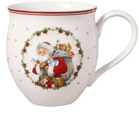 Villeroy & Boch - Toy's Delight Mug avec Anse Père Noël & Ange Multicolore, Compatible Micro-Ondes, Tasse à Café, Vaisselle, Gobelet de Noël, Porcelaine Haut de Gamme