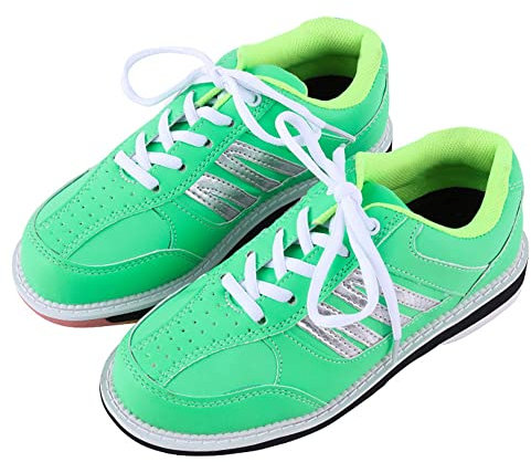 Womens Bowling Shoes, Fashion Bowls Trainers Lightweight Walking Sneakers Casual Breathable Fitness Shoes,Green,6 UK