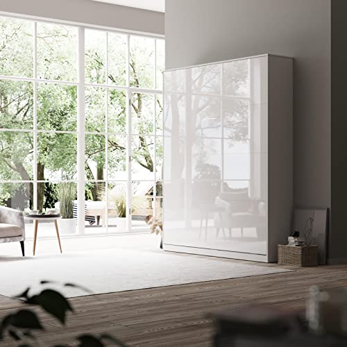 SMARTbädd Amazon skåpsäng Classic 160 x 200 cm vertikal vit/vit högglans
